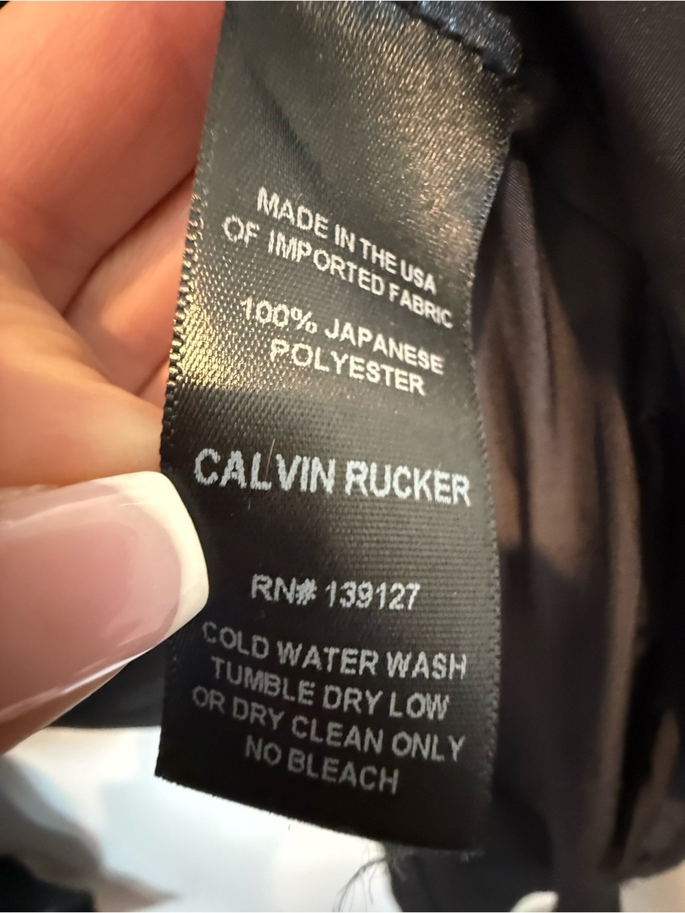 Calvin Rucker Black Ruffle-Trim Zip Blouse LB004-012 - Picture 6 of 7
